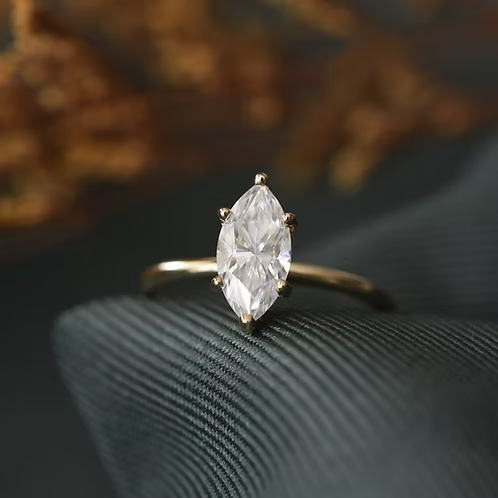 Moissanita Marquesa 1.50cts Media Caña