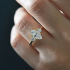 Anillo Moissanita Triada Marquesa