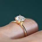 Moissanita 1.00ct Media Caña
