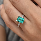 Esmeralda Labgrown Pavé 14K
